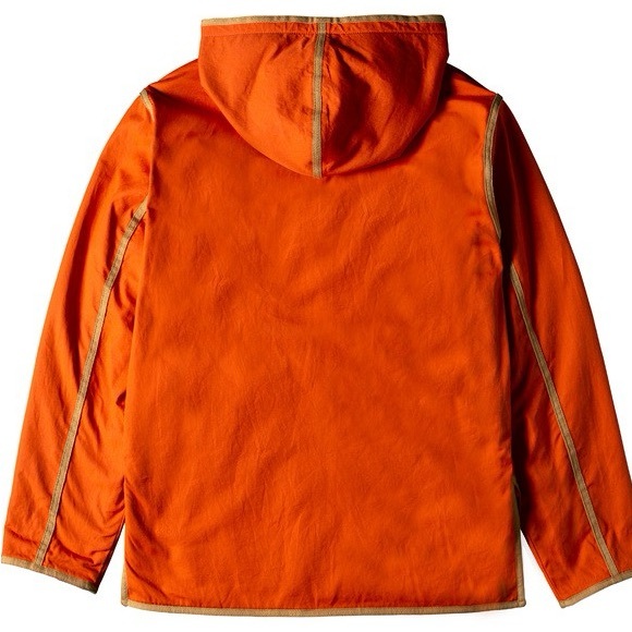 Nigel Cabourn ELEMENT BLANKET ALDER FLEECE Reversible Green & Orange NWT S - Picture 4 of 14